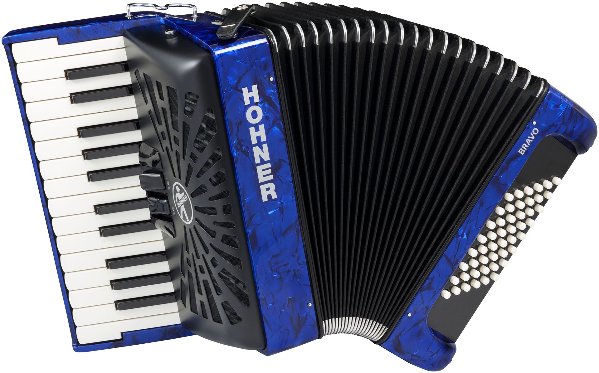 Hohner Bravo Ii Blau Hoa Akkordeon B Sse Neues Verdeck