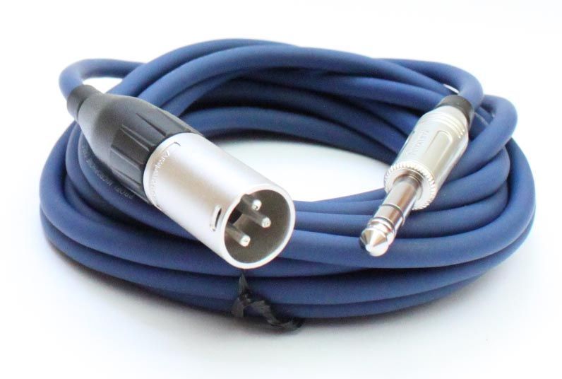 4051344034059 - Mikrofonkabel Amphenol XLR male  63mm StereoKlinkenstecker 5 Meter blau