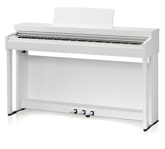 KAWAI CN-201W Digitalpiano weiß matt, RH3 Tastatur mit IvoryTouch + Druckpunkt