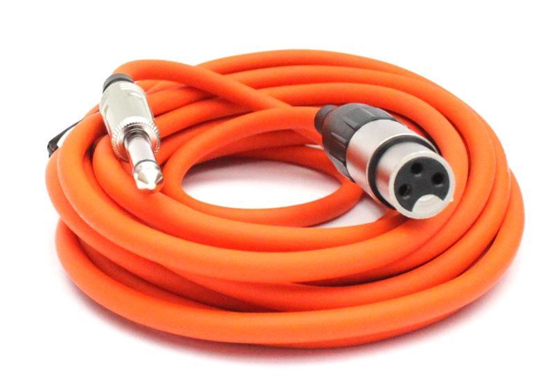 4051344036305 - Mikrofonkabel Amphenol XLR female  63mm Klinkenstecker 5 Meter orange