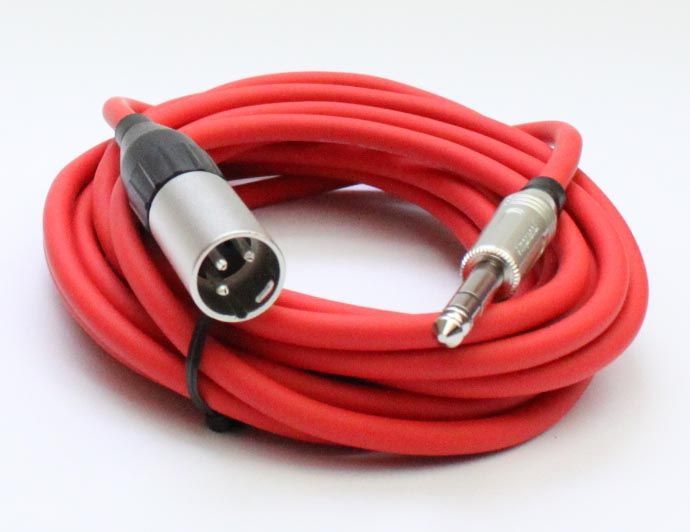 4051344034103 - Mikrofonkabel Amphenol XLR male  63mm StereoKlinkenstecker 5 Meter rot