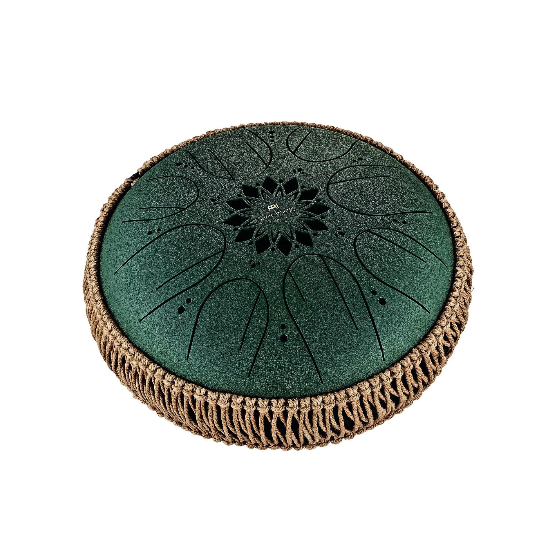 0842960111330 - Meinl Sonic Energy MOSTD4DG Medium Octave Steel Tongue Drum 10 Dark Green