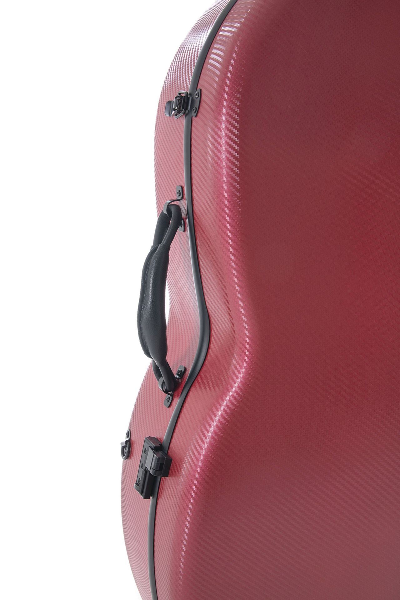 Cello-Etui rot 4/4 Polycarbonat 4,6 kg  - abnehmbare Rucksackriemen Cello Case 