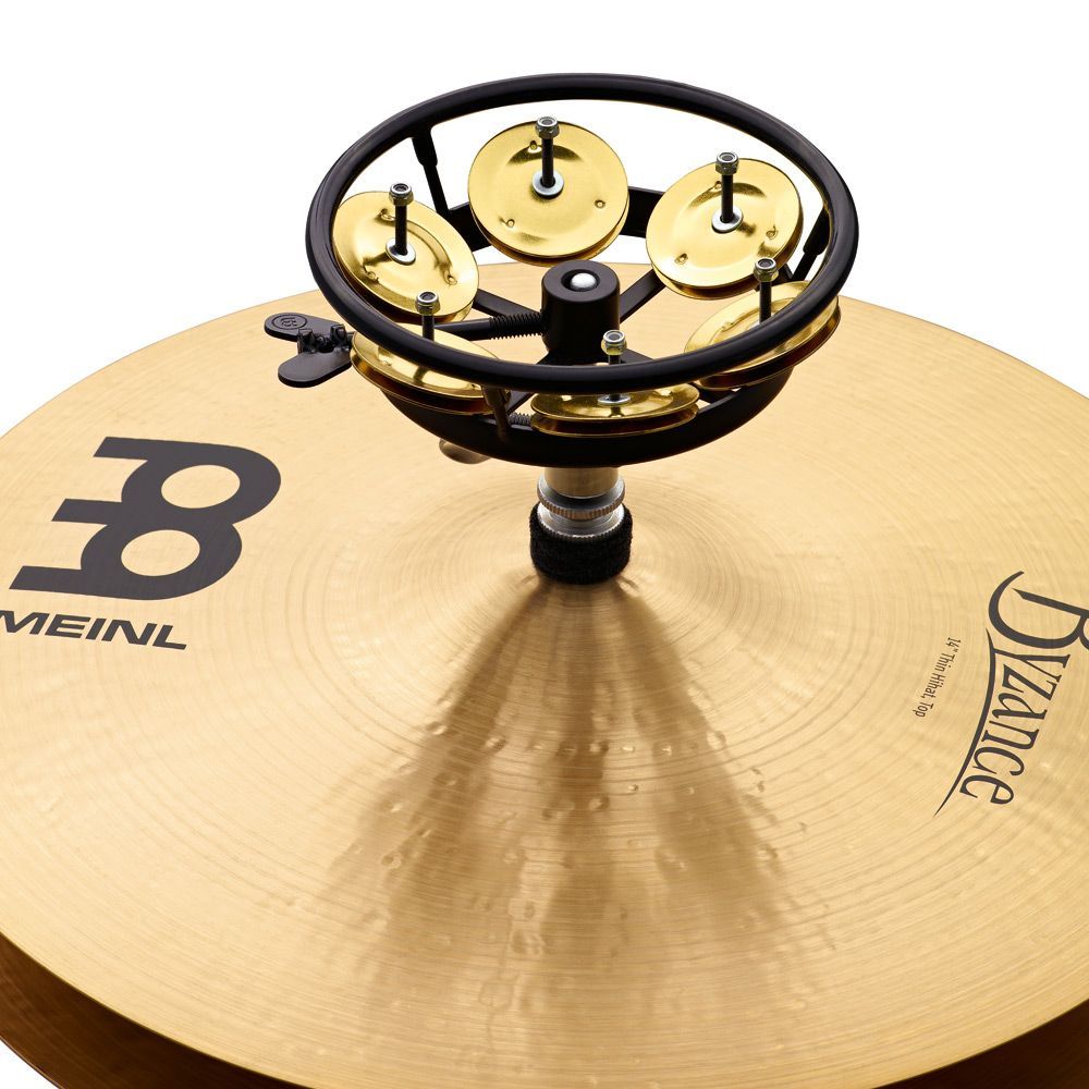 0840553066326 - - HiHat Tambourine THH1B-BK Metal Brass Jingles