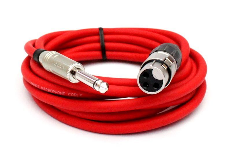 4051344036220 - Mikrofonkabel Amphenol XLR female  63mm Klinkenstecker 3 Meter rot