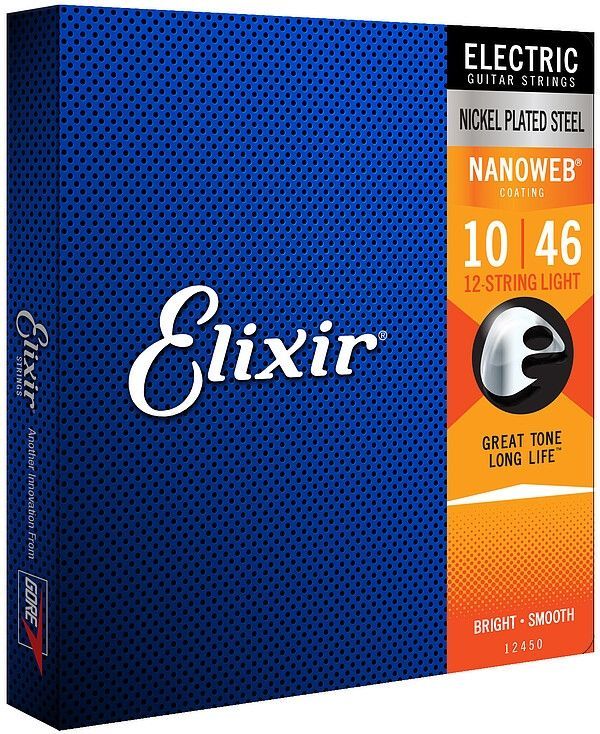 0733132124503 - Elixir - 12450 Nanoweb Electric 12-String 10-46