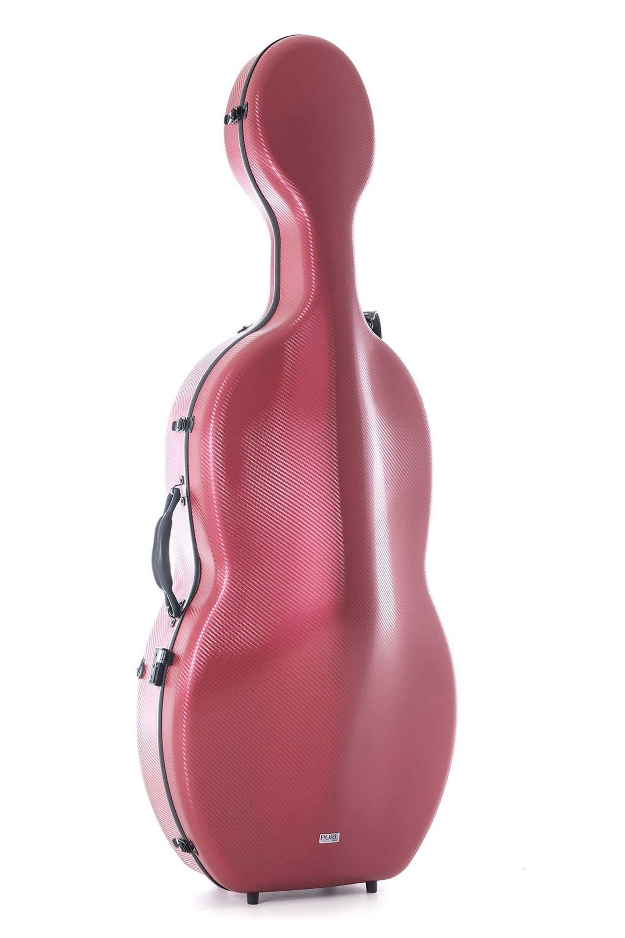 Cello-Etui rot 4/4 Polycarbonat 4,6 kg  - abnehmbare Rucksackriemen Cello Case 