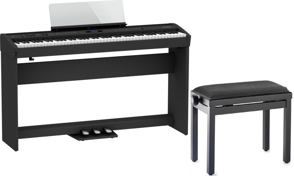 0703062855266 - Roland FP-60X BK Home-SET Stagepiano + Untergestell und Sitzbank