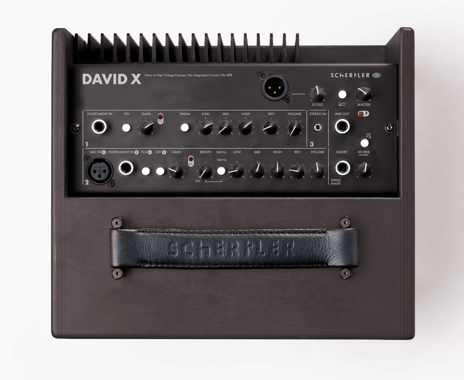 Schertler David-X Wood 120 Watt Akustikverstärker in Holzoptik 