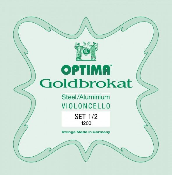 Cello Saiten Optima Goldbrokat 1/2  Stahl Satz  862/1200C