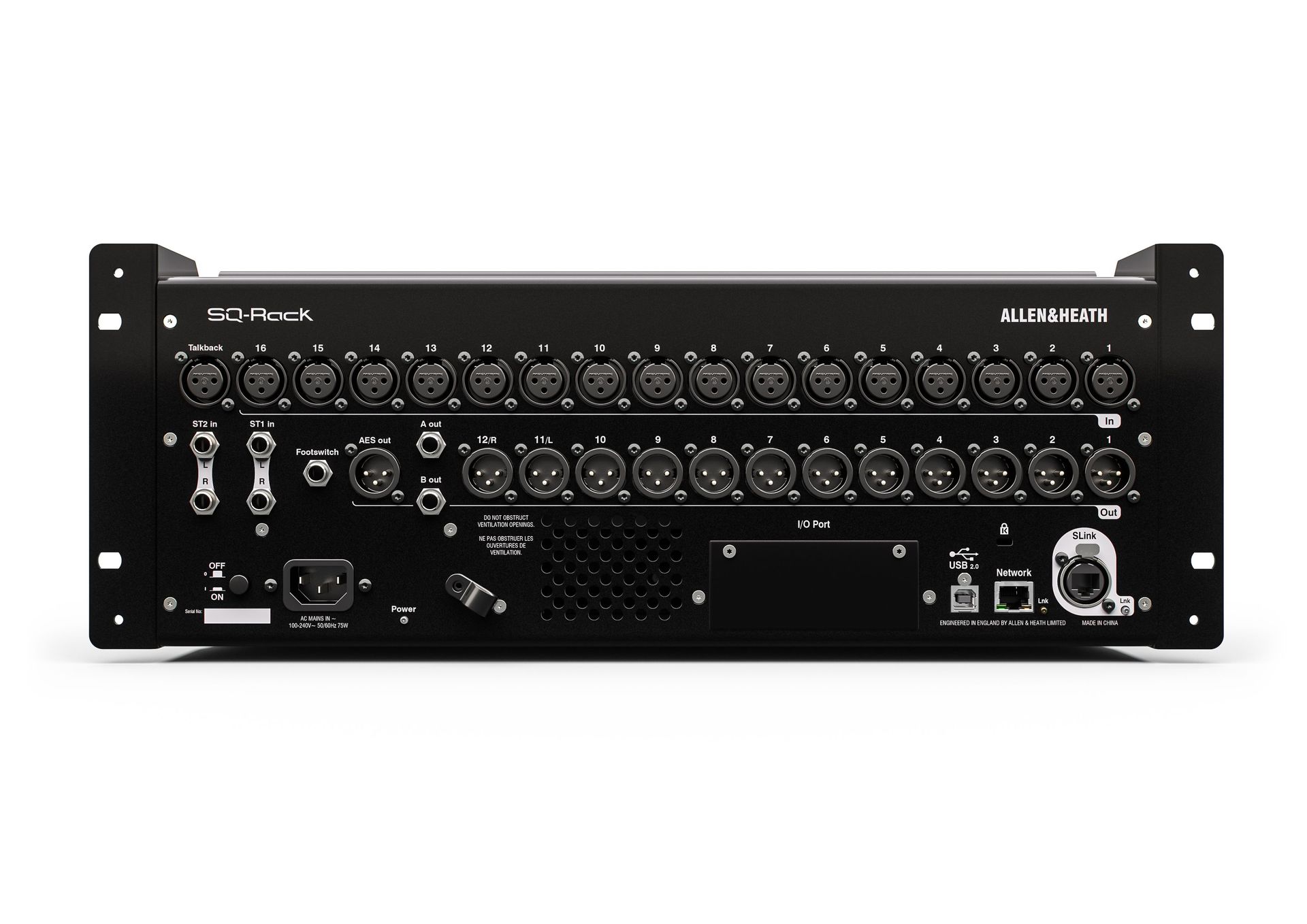 Allen & Heath SQ Rack 48-Kanal Digitalmixer für Live, Studio und Installation