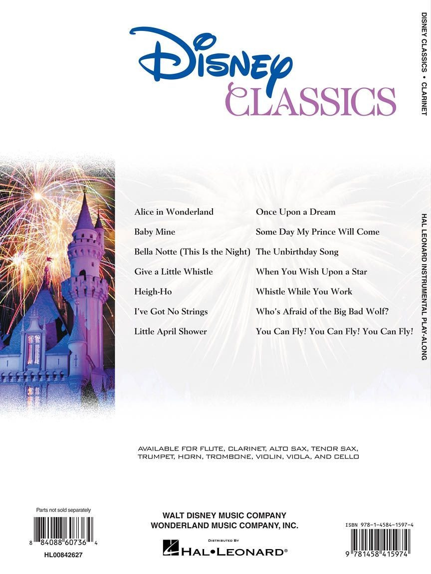 Noten Disney Classics  for clarinet HL 842627 Klarinette incl. Begleit-CD