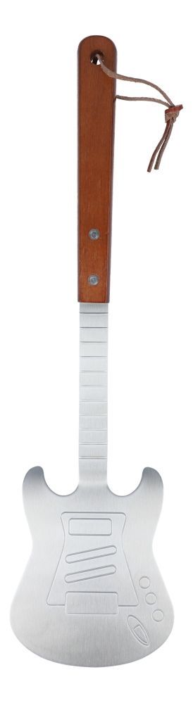 4250926757274 - Stabiler Edelstahl Grillwender Gitarre mit Holzgriff Geschenke für Musiker Gift