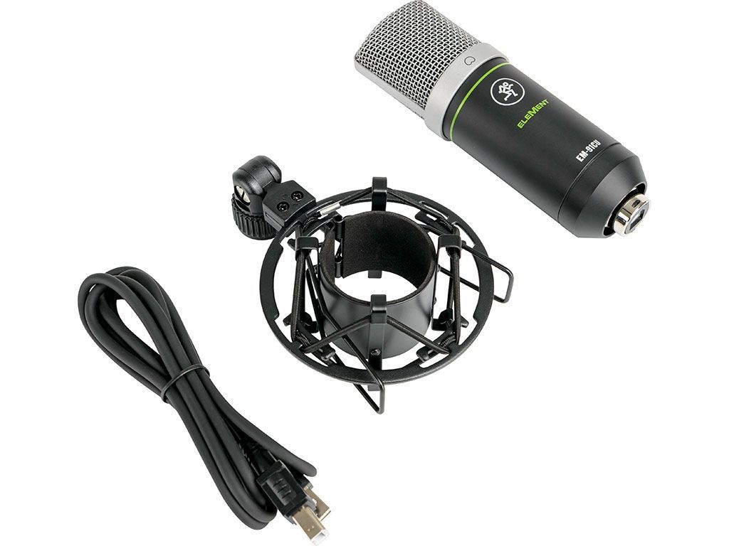 Mackie EM-91CU USB Kondensator Mikrofon inkl. Spinne, z.B. für Live Streaming