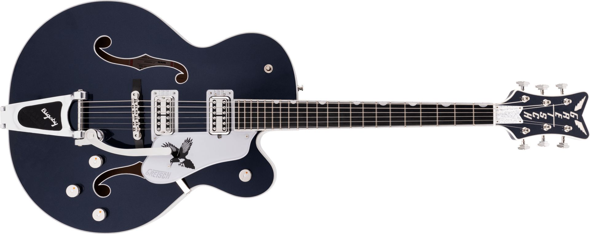 0885978339198 - - G6136T-RR Rich Robinson Signature Magpie with Bigsby Ravens Breast Blue