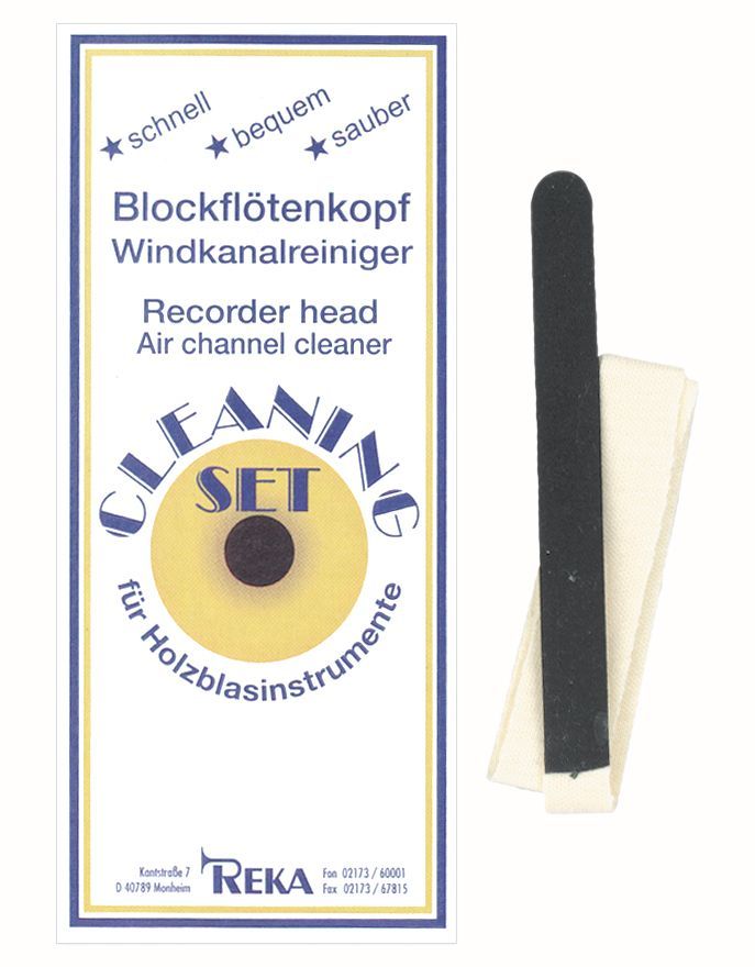 Reka Windkanal-Reiniger für Blockflöte (Blockflötenkopf) - Wichtig zur Pflege - 