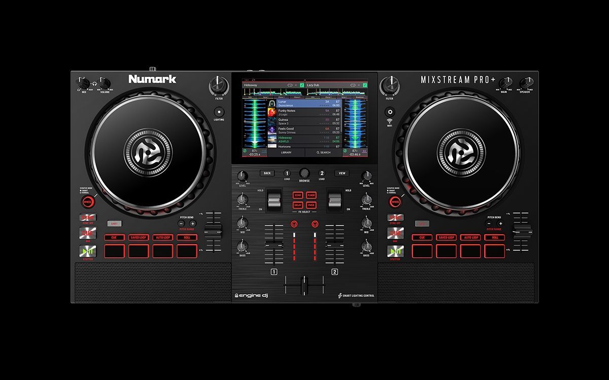 Numark Mixstream Pro+ Standalone DJ Konsole mit WIFI Musikstreaming 