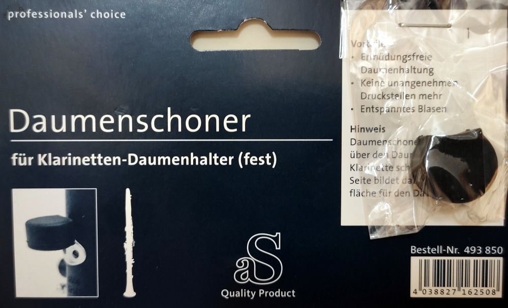 Daumenschoner für Klarinette mit festem Daumenhalter 