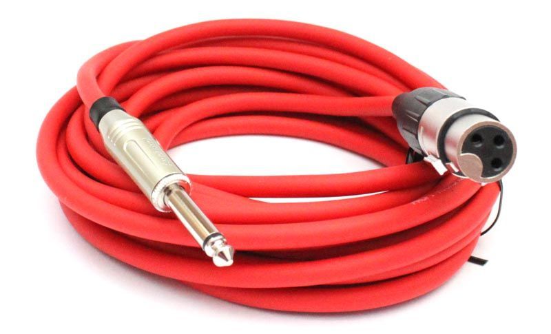 4051344036312 - Mikrofonkabel Amphenol XLR female  63mm Klinkenstecker 5 Meter rot