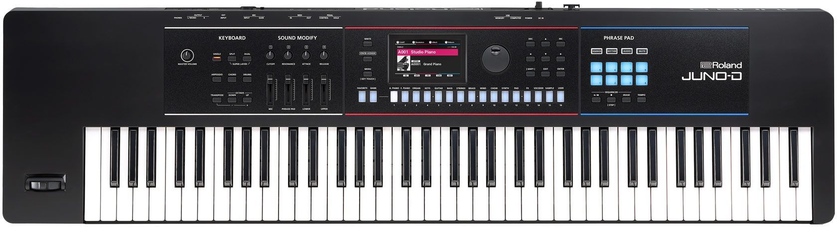 Roland Juno D7  Synthesizer mit 76 anschlagdynamischen Tasten