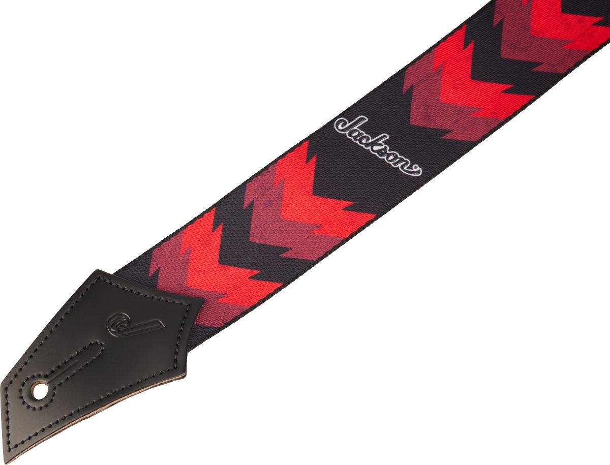 Jackson Gurt mit Doppel V Pattern Schwarz/Rot